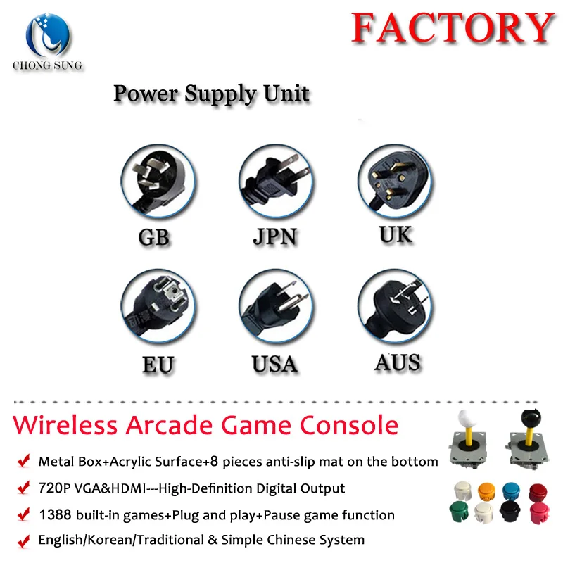 streetfighter IV ryu wireless arcade home video game console for childhood father's gift with 720p hdmi vga output joystick |