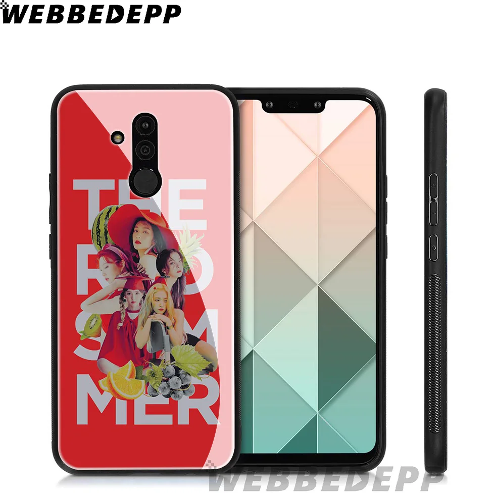 WEBBEDEPP красный бархатный поп чехол из закаленного стекла для Huawei Mate 20 P20 P10 P Smart 2019