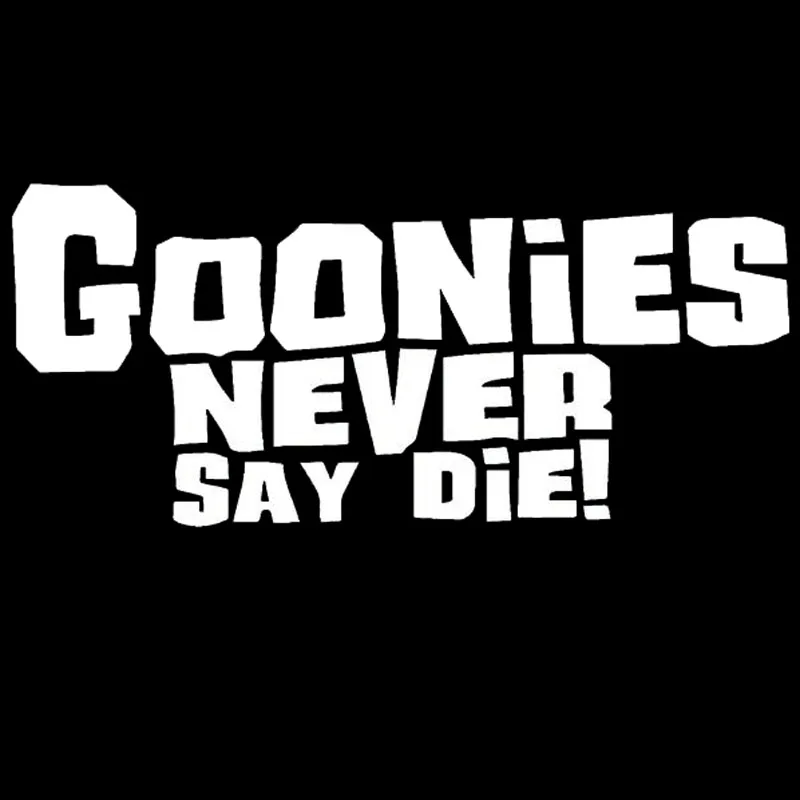 14 6*6 5 см GOONIES NEVER SAY DIE модные наклейки для стайлинга автомобиля автомобильные