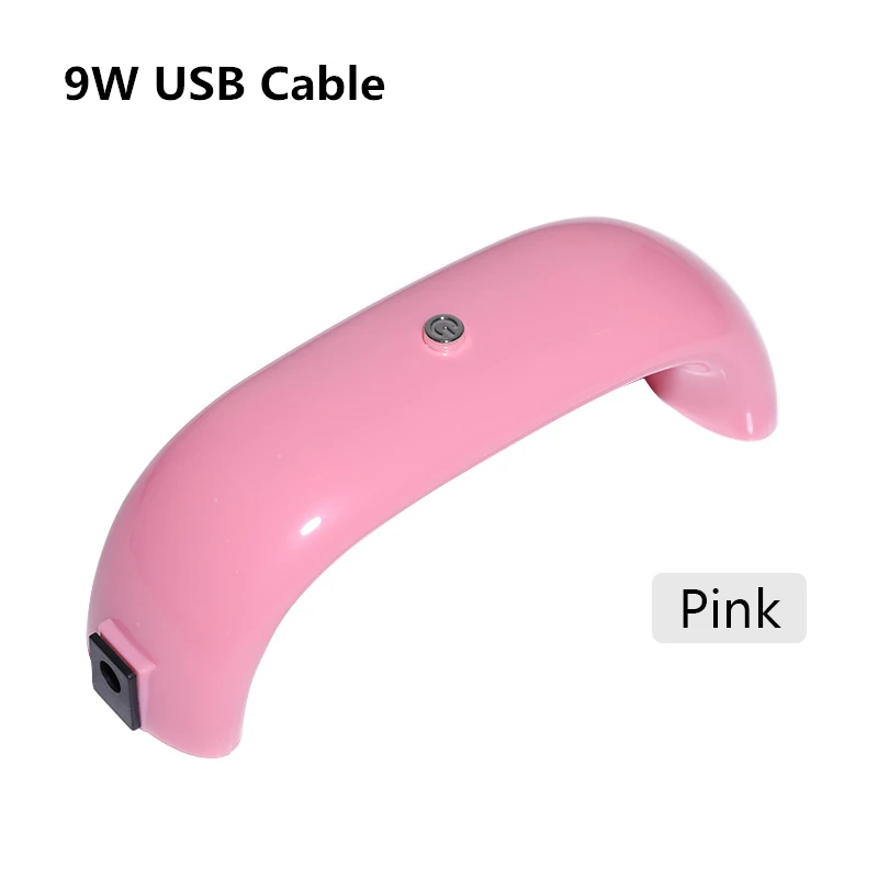 9W USB Cable Pink Сушилка для ногтей BORN PRETTY, СВЕТОДИОДНЫЙ УФ-светильник для ногтей, USB лампа для маникюра, ЖК-дисплей, сушка, Гель-лак для ногтей, инструмент для дизайна ногтей - Цвет: 9W USB Cable Pink