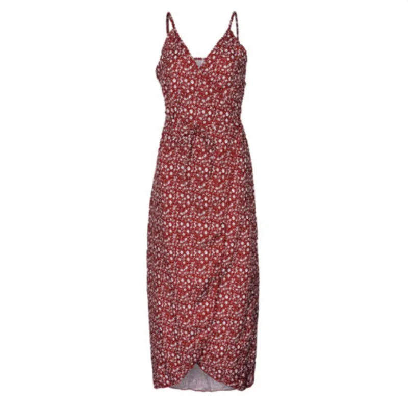 Женское длинное платье BOHO Пляжное Платье с разрезом для вечеринки лето 2017|vestidos