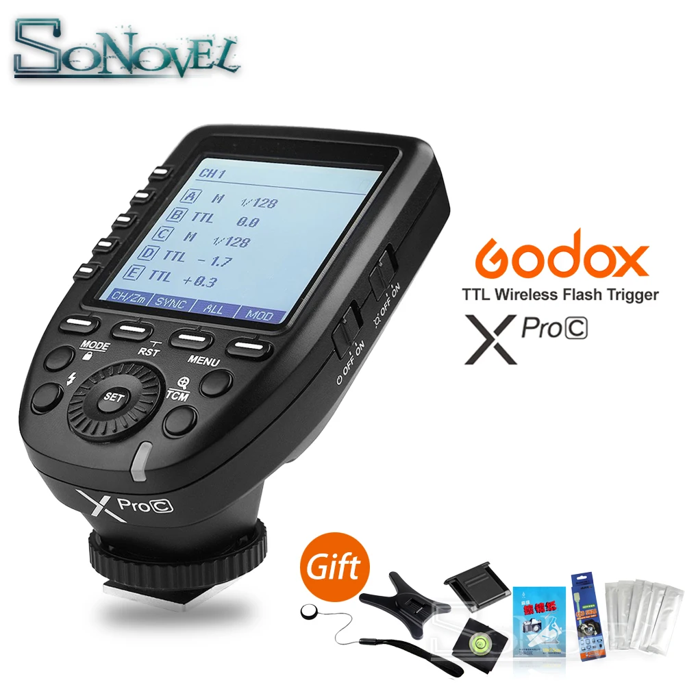 Передатчик для вспышки Godox XPro-C в наличии E-TTL G беспроводной с ЖК-дисплеем камеры