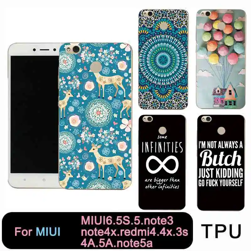 QMSWEI Tpu Clear Phone Case For Mi 6 5 5s note3 Redmi note4x 4x 3s 4a 5a note5a Soft Butterfly Ballon Cover Free shipping |