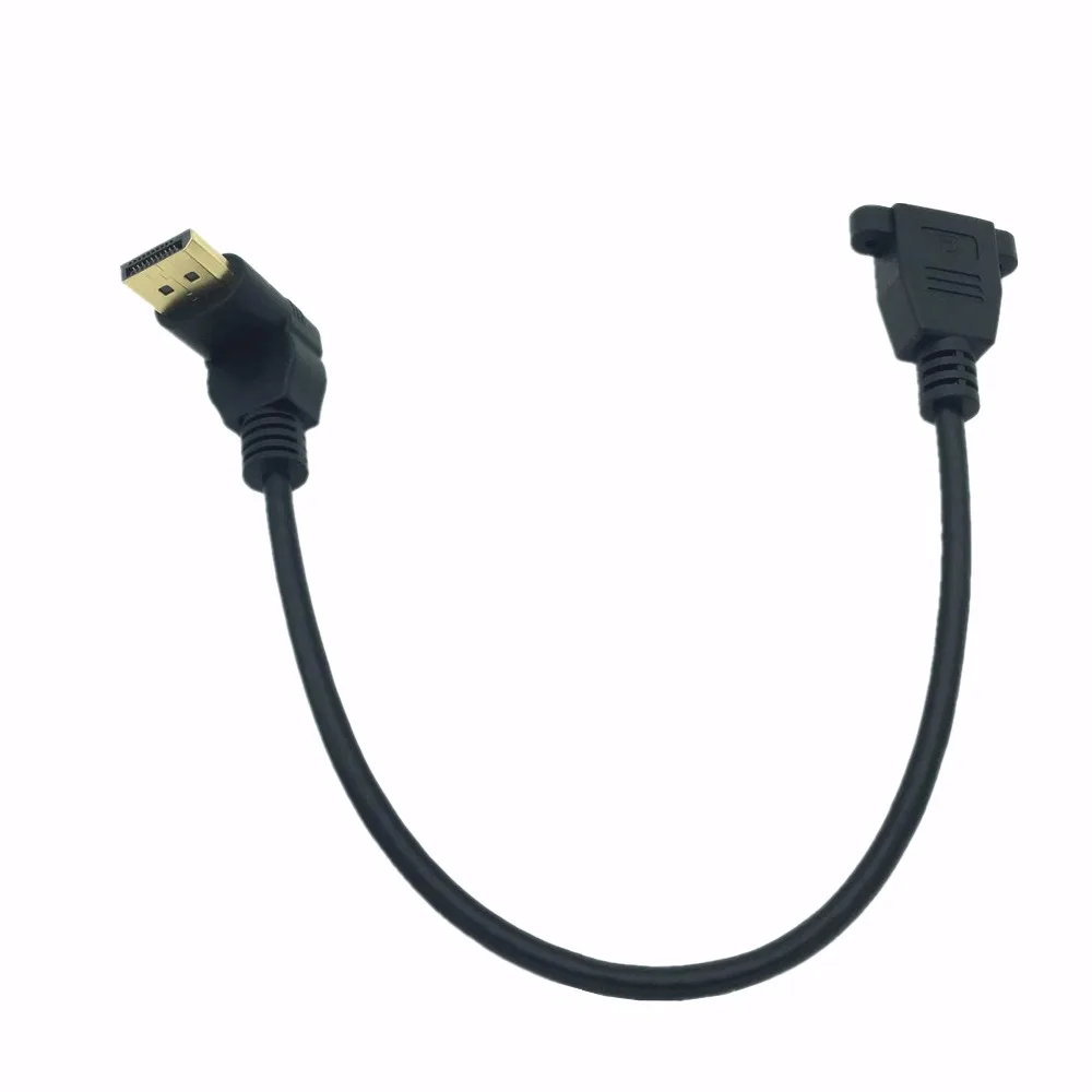 Удлинительный кабель DisplayPort штырь гнездо под углом 90 градусов вверх и вниз влево
