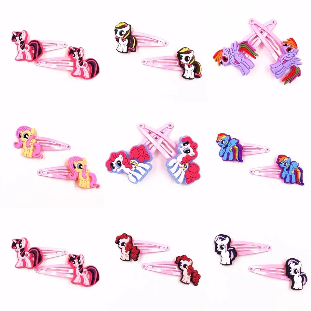 Новый комплект из 2 предметов заколки для волос с рисунком мультфильма Моя