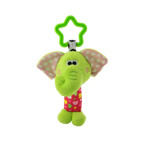 Elephant Newest Hot Kids Baby Infant Animal Plush Stroller Crib Pram Rattles Hanging Bell Play Toy Baby Rattles - Цвет: Elephant