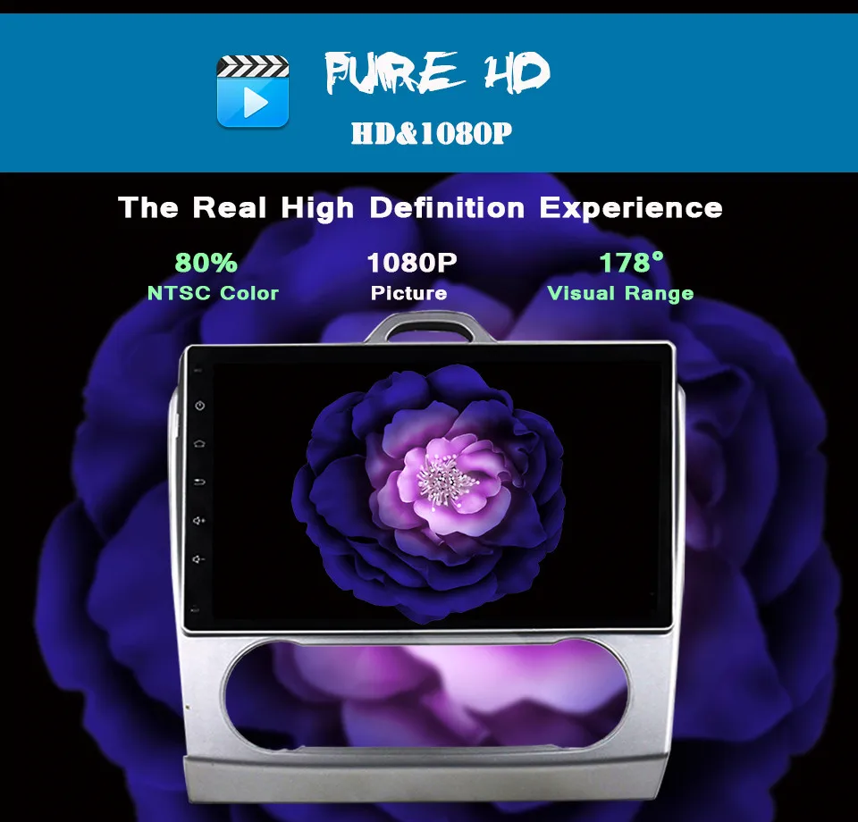 Автомобильный DVD плеер Android 10 0 2 Din 9 дюймовый для Ford 3 2006 2011 RAM 2G WIFI gps навигация радио