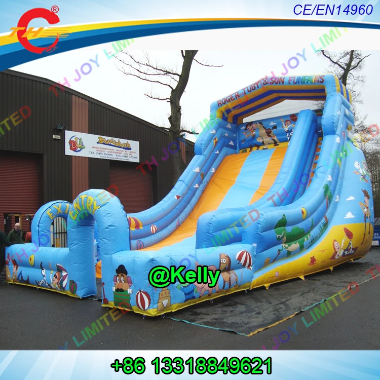 Free door shipping beautiful printing inflatable slide for sale commercial dry cartoon slides |
