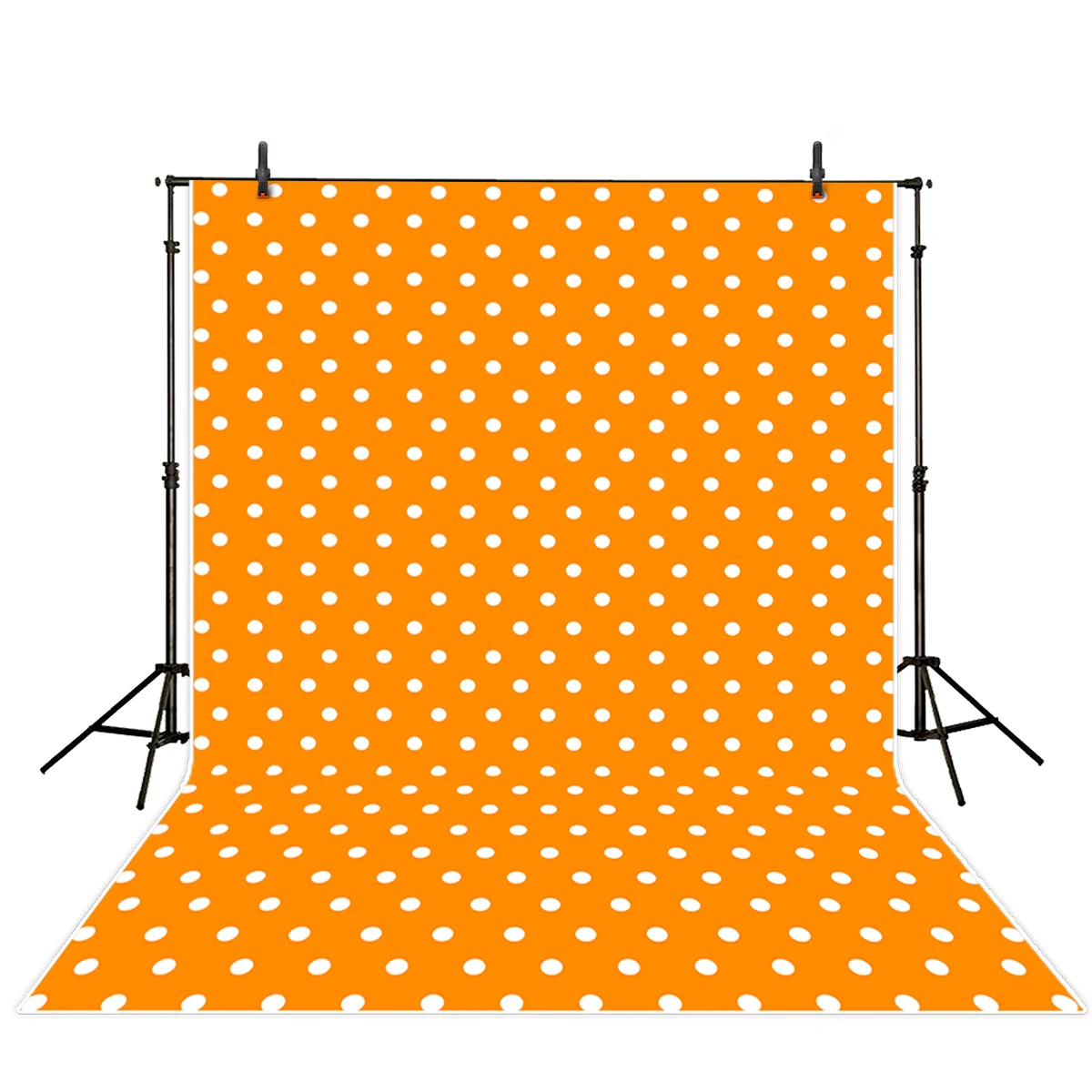 Allenjoy фото фон Хэллоуин оранжевый белый горошек украшение конфеты бар ткань Фото