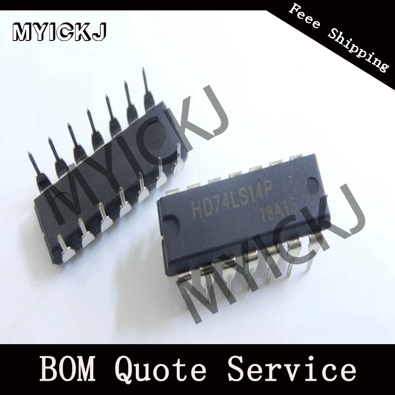 5 шт. HD74LS14P шестеричный триггер Шмидта инверторы 14DIP IC чип | Лампы и освещение