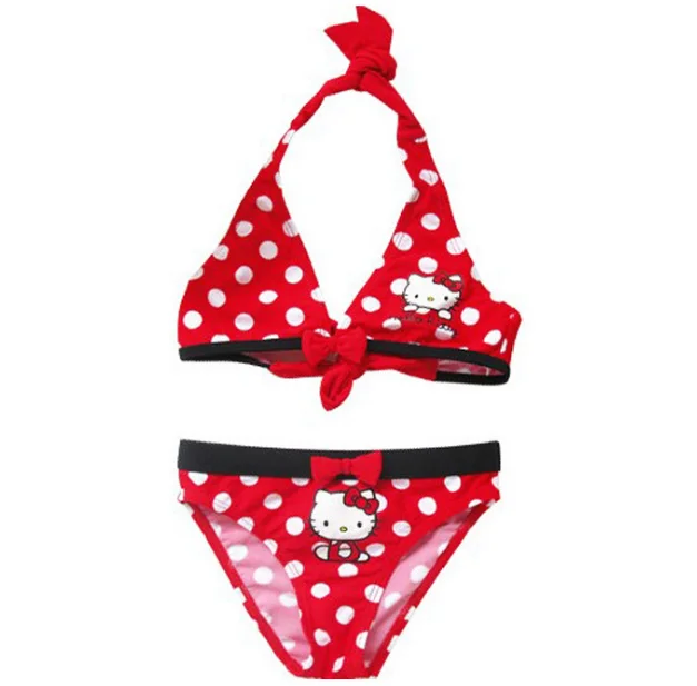 Hello kitty Дети Купальники новые летние дети Разделение два-купальник бикини для девочек девушки красивые детские купальник