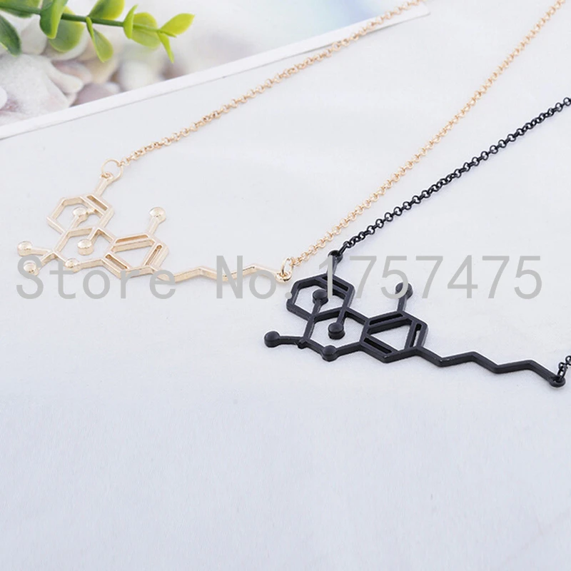 TDIYJ женские ювелирные изделия черный допамин химическая молекулярная структура