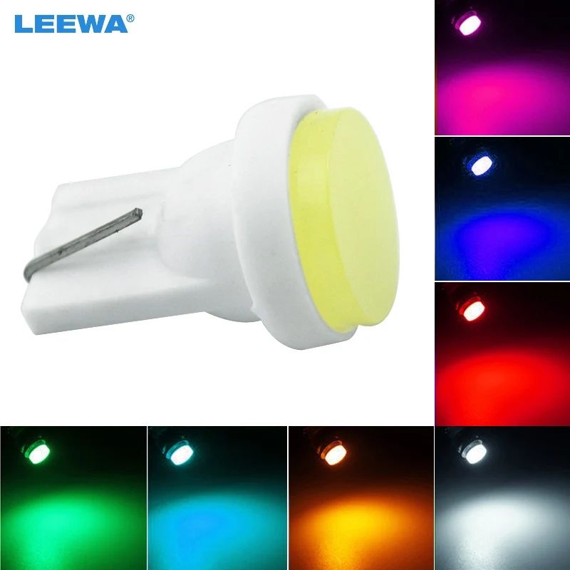 

LEEWA 50 шт. автомобильный T10 194 COB W5W 6-LED клиновидная дверная боковая интерьерная лампа автомобильная светодиодная лампа DC12V 7-Color # CA2904