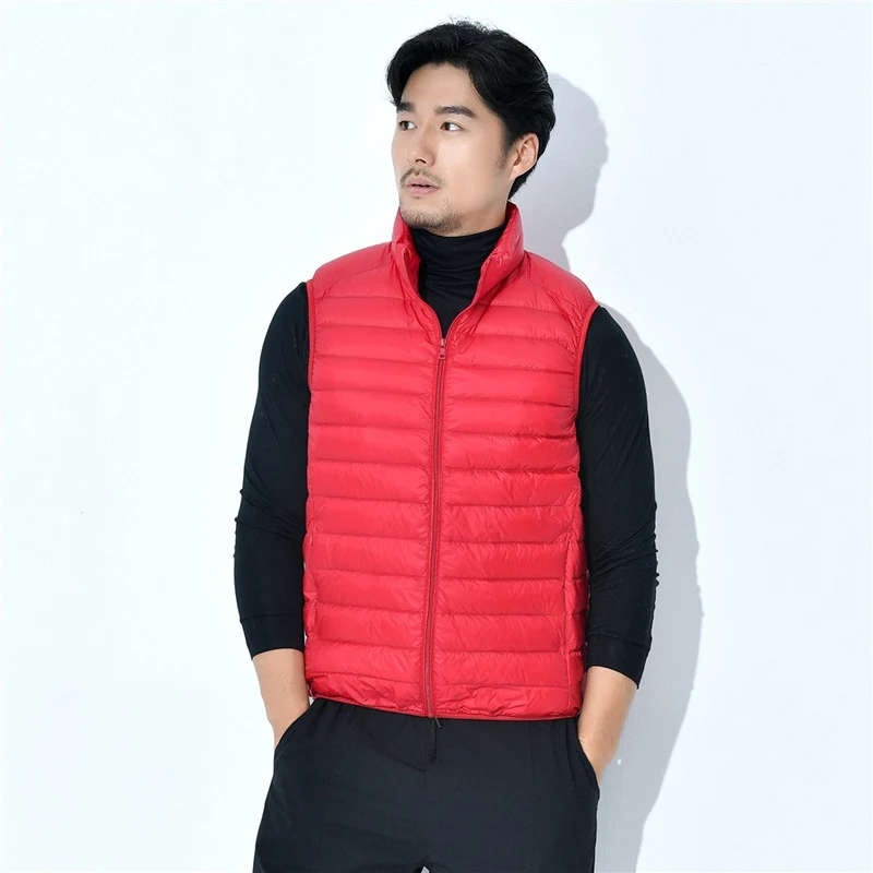 Male Down Vest Coat Men Jacket Sleeveless Man Soft and Light Weight 2019 New Clothes Size S-XXXL | Мужская одежда