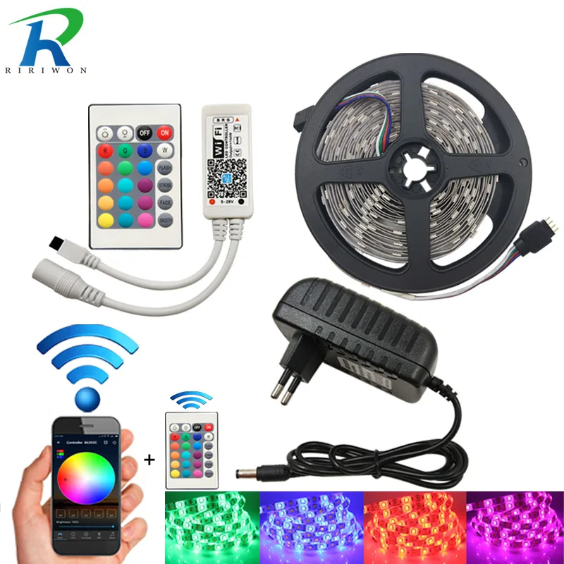 Светодиодный светильник SMD 5050 гибкая лента RGB 5 м 10 60 светодиодов/м Диодная DC 12 В с