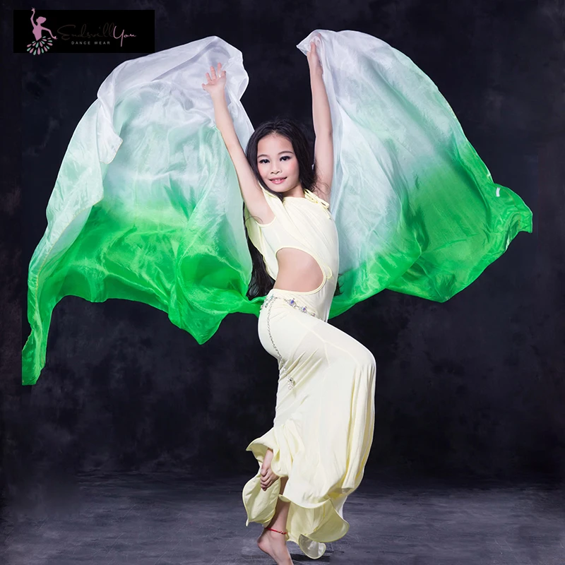 Вуаль для танца живота Детская вуаль восточных танцев 100% натуральный шелк