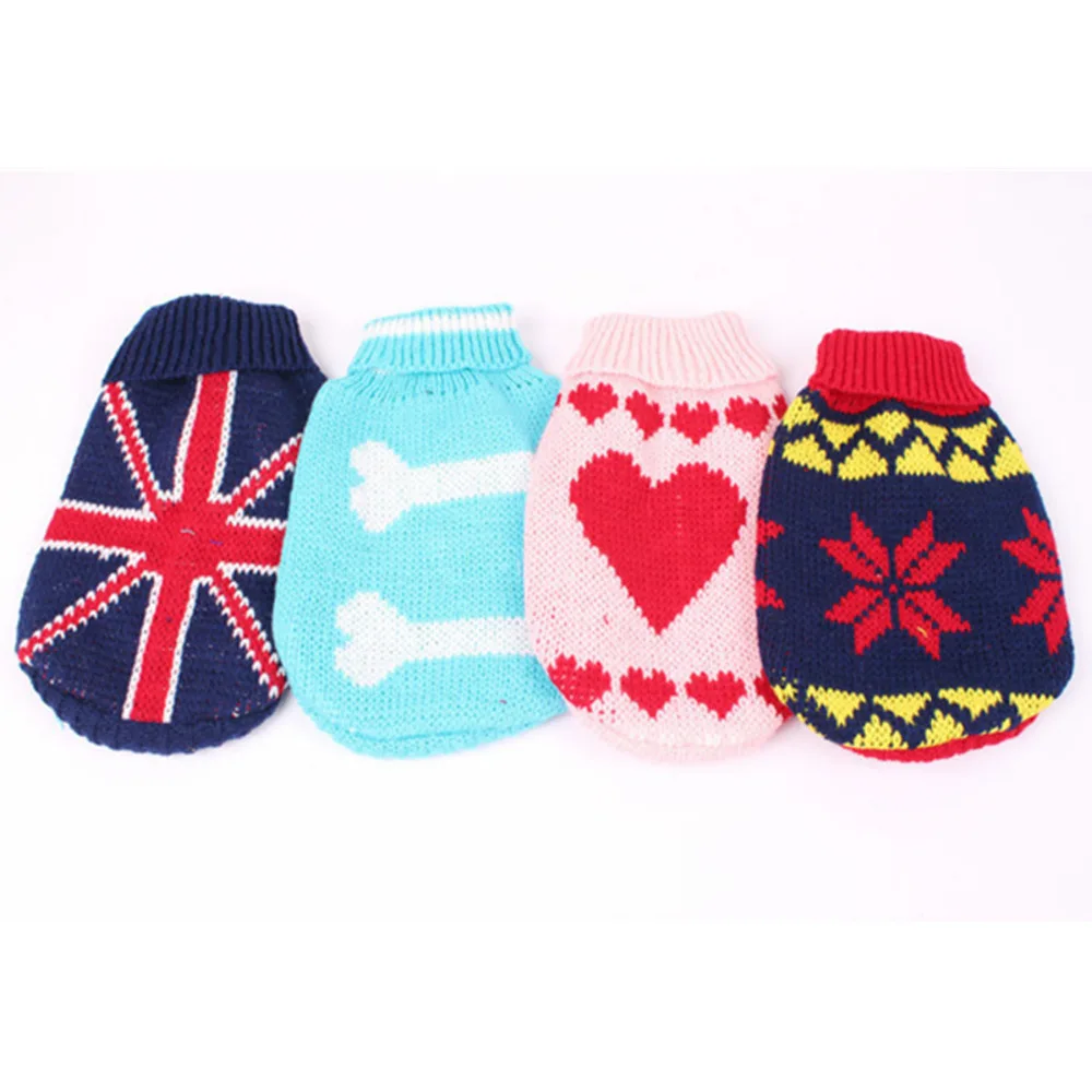 Свитера для собак с высоким воротником сезон осень зима одежда домашних животных
