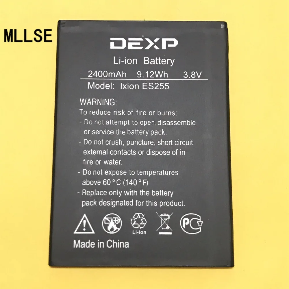 10 шт. аккумулятор MLLSE 2400 мАч ES255 для DEXP Ixion Fire мобильный телефон|battery for|phone battery2400mah