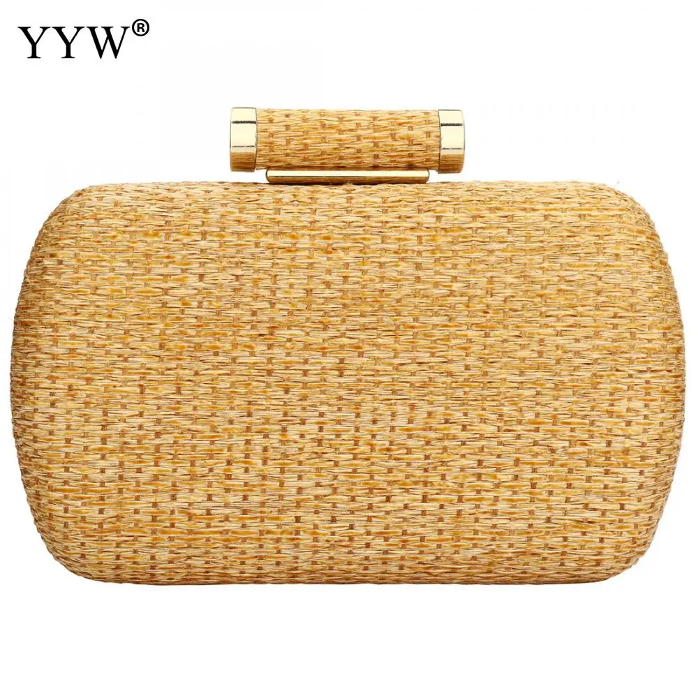 YYW соломенная летняя сумка-клатч модная Bolsa Feminina женская сумка через плечо клатч женская вечерняя сумочка для выпускного вечера вечерняя сумка - Цвет: gold