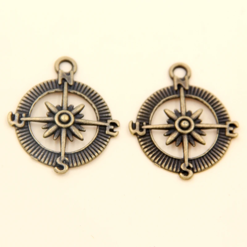 Оптовая продажа 25 шт. подвески в виде древнего голубого руля х30 мм|Шармы| |