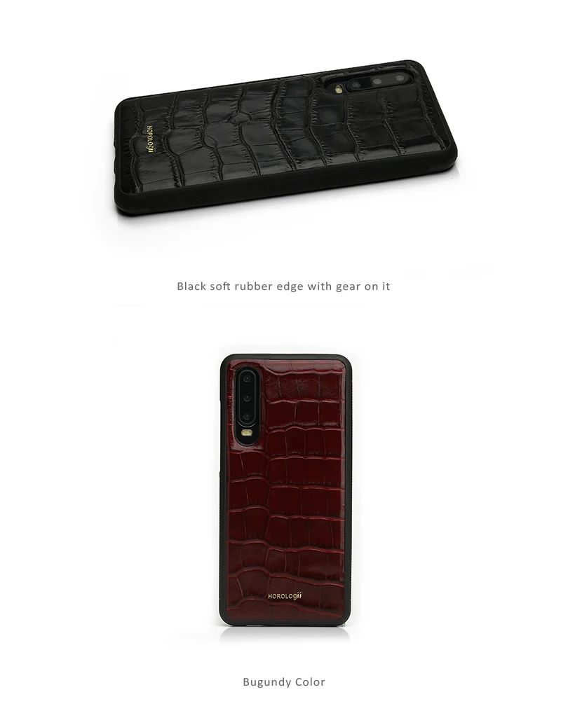 Horologii Роскошный итальянский кожаный чехол под заказ для huawei P30 PRO, чехол для мобильного телефона с крокодиловым узором, Прямая поставка