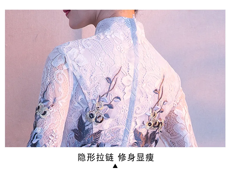 

2020 fashion brand embroidery Lace stitching elegant Bra night club dress female host and meeting banquet beatiful dress wj2200