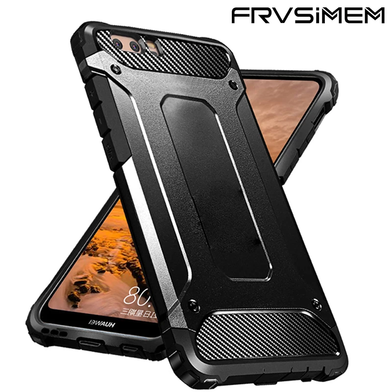Frvsimem чехол для Huawei P8 P9 Lite Plus P10 P20 Pro P Smart PC+ Мягкий силиконовый чехол двухслойный чехол для телефона Coque