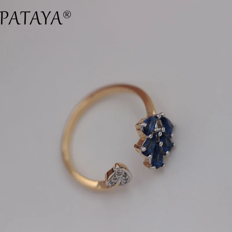 Женское Открытое кольцо PATAYA в форме капли воды из натурального циркония ААА 585