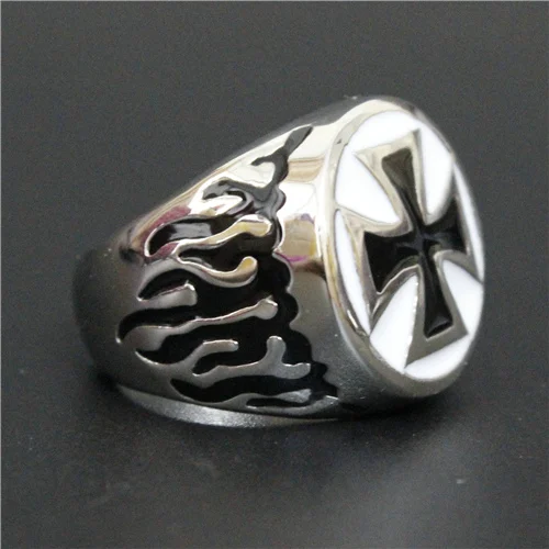 Кольцо с крестом для мужчин и мальчиков из нержавеющей стали 316L|ring blue|ring clockring scale |