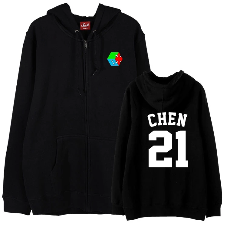Осенне зимняя флисовая толстовка с капюшоном куртки exo cbx hey mama свитшот надписью