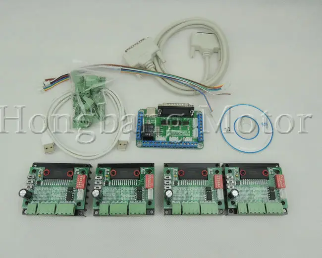 

Free shipping mach3 CNC 4 Axis TB6560 Stepper Motor Driver Controller Board Kit,57 two-phase,3A