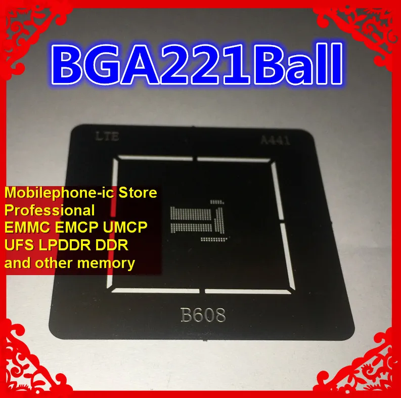 EMCP BGA221Ball трафарет реболлинга IC булавки припой BGA шаблон прямого нагрева EMCP BGA221Ball трафарет реболлинга IC булавки припой BGA шаблон прямого нагрева
