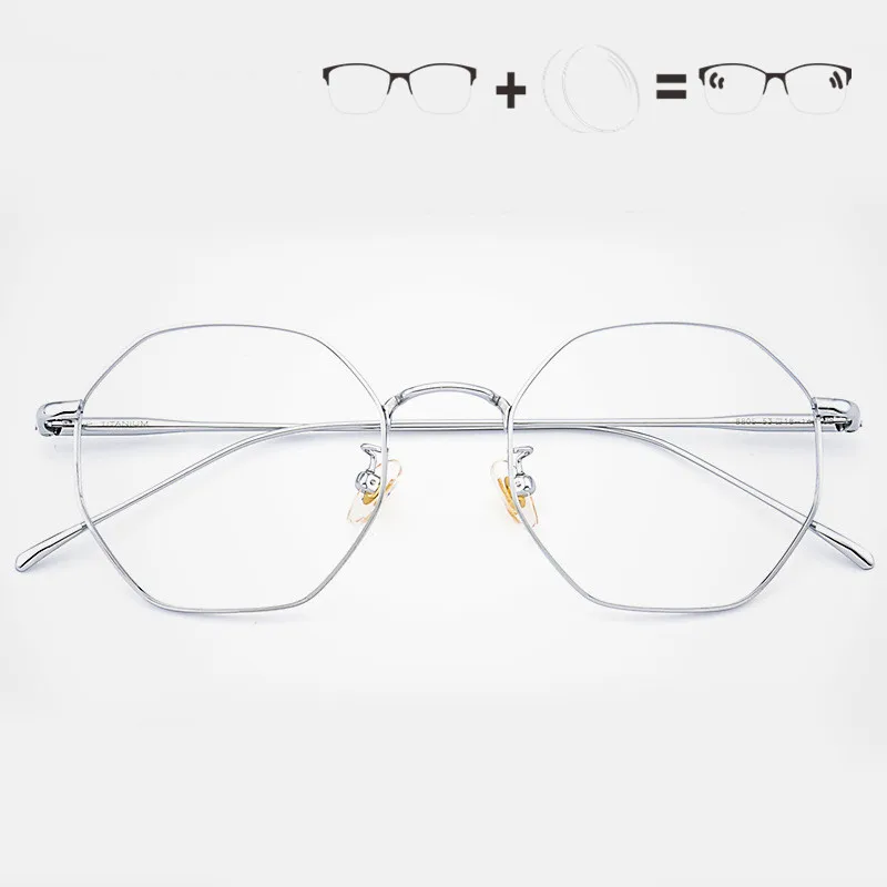 Чистый титан полигон дизайн оптика очки для мужчин и женщин унисекс Oculos Gafas по
