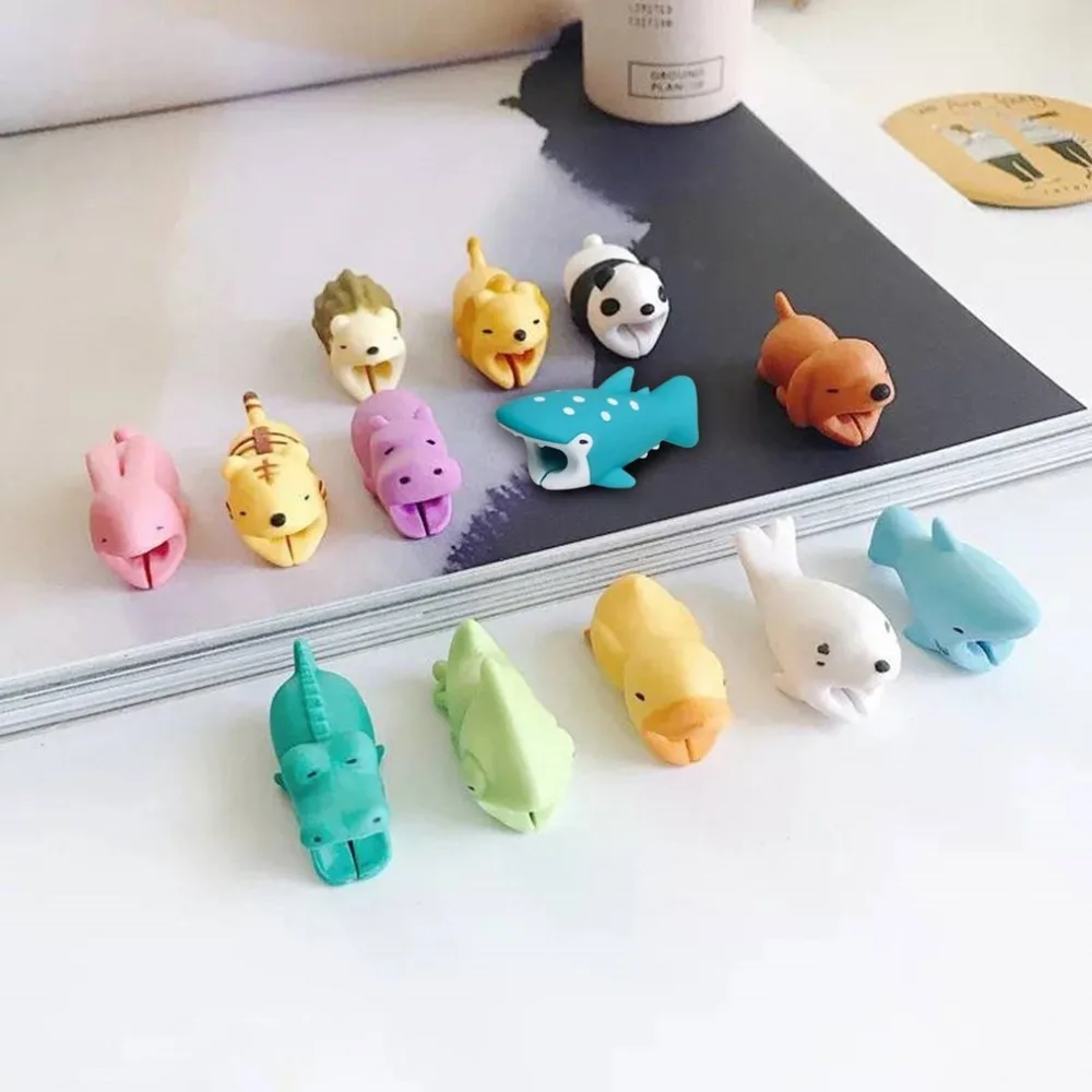 Укуса животного USB кабель протектор Симпатичные Кабельный организатор линии