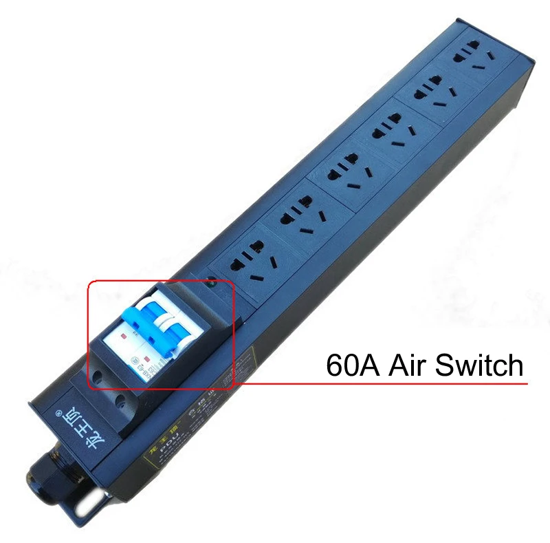 Новинка 60A 10000 Вт высокомощная горная выделенная розетка PDU power Rail 80A 18000 Разъем