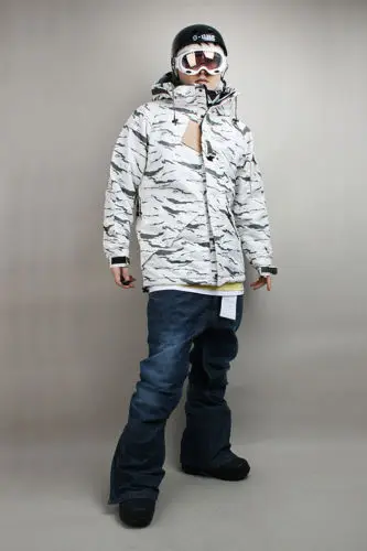 

New Premium "Southplay" Winter Season Waterproof 10,000mm (White Sand Camo Jacket + Denim Pants) Military Style Sets