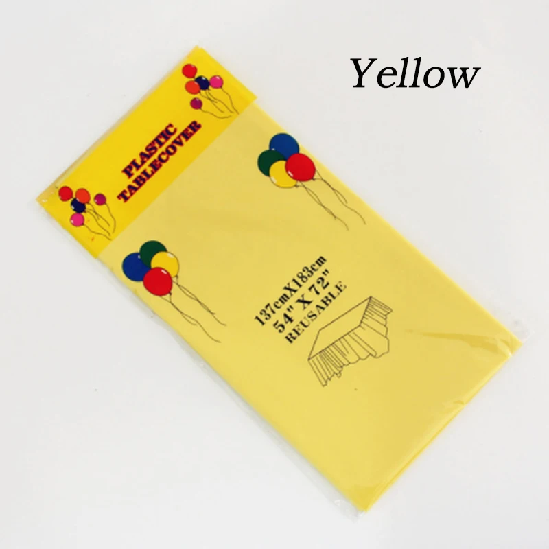 Современная однотонная одноразовая скатерть на день рождения с героями