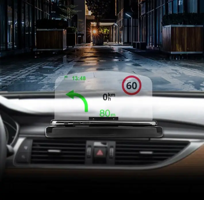 New Car Windscreen Projector HUD Head Up Display Universal Mobile Phone Holder Multifunction 6.5 Inch For iPhone Samsung GPS |
