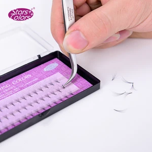 50 коробокпартия, искусственные шелковые ресницы, толщина 0,07 мм, 8-12 мм