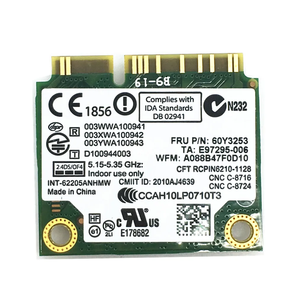 Wi-Fi  Centrino Advanced-N Intel 6205 62205HMW  x220 x220i T420 60Y3253