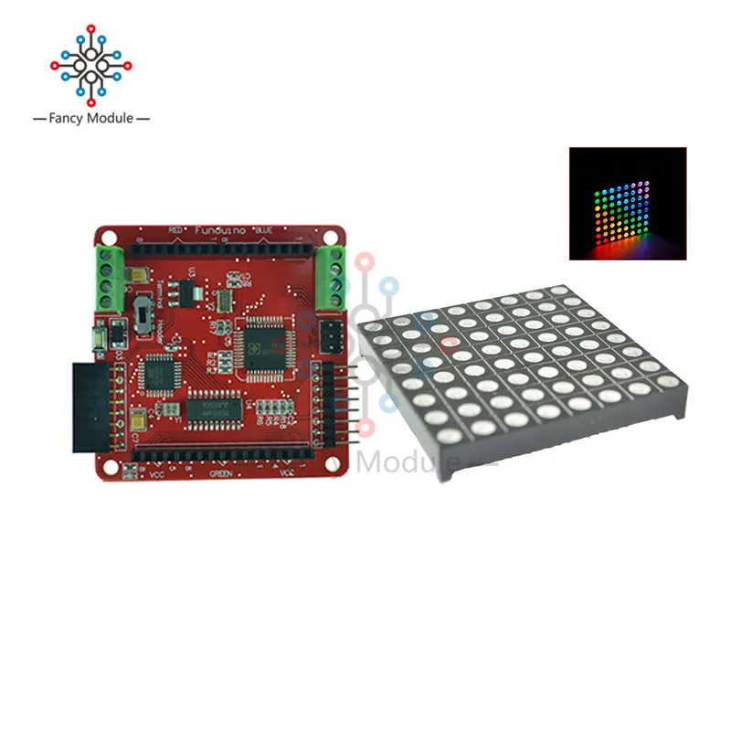 Полноцветная RGB 8x8 светодиодный Матрица с цветной волшебной матрицей драйвер