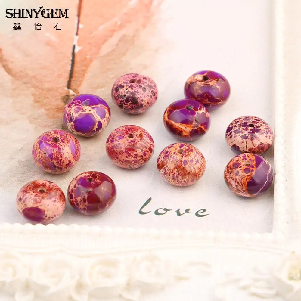 2017 Hot Selling Sea Sediment Jaspers Stone Flat Round Abacus Beads For Bracelet Necklace Jewerly Making Warring States Red Bead|abacus beads|red