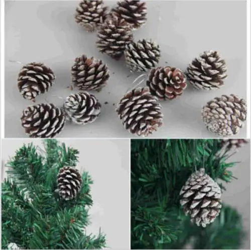 Новинка 9 шт. Висячие елочные шары сосновые шишки вечерние украшения оптовая
