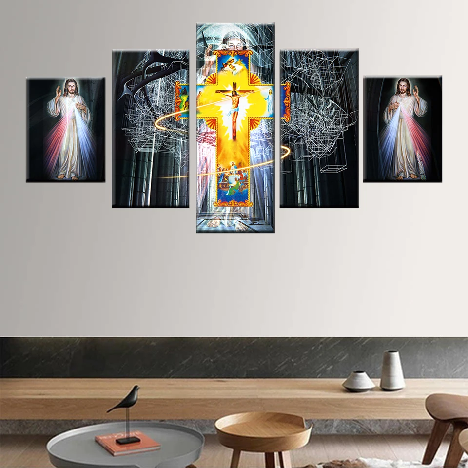 Печать 5 панелей портрет современного искусства постер в скандинавском стиле