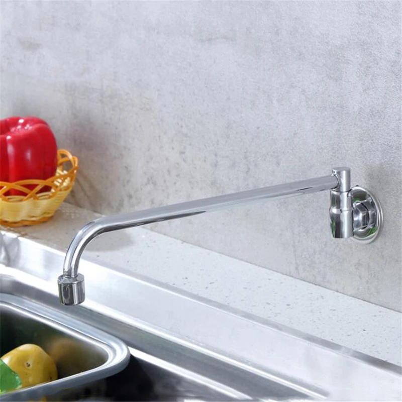 

Bathroom Mixer Tap Faucet Wall Mounted Single Cold Faucet Tap Kitchen Accessories Hotel Counter Semi-automatic Sink Faucet