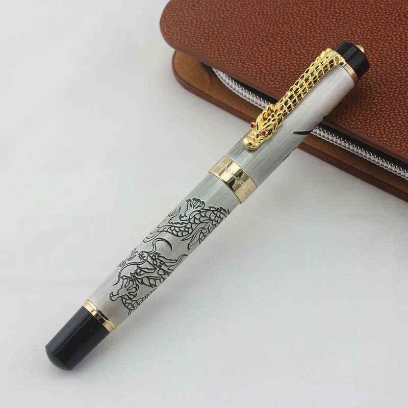Jinhao каллиграфия перьевая ручка изогнутое перо потомки дракона серый для