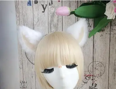 16 1 pcs multicolor Lovely Bell Hairwear Women Fashion Party Charming Lovely Fox Cat Ear Fur Hair Clip Hairband - Цвет: 16