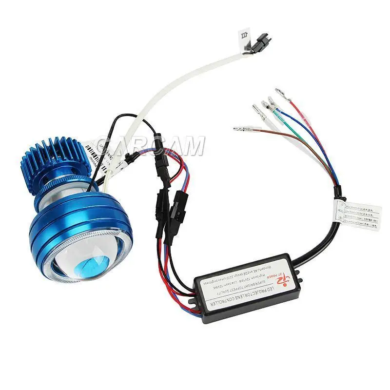 Бесплатная доставка Мотоцикл проектор фара ангел Красный Дьявол Глаза CCFL