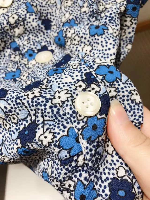 Вискозное женское/дамское платье миди с цветочным принтом и коротким рукавом с пышными рукавами и пуговицами