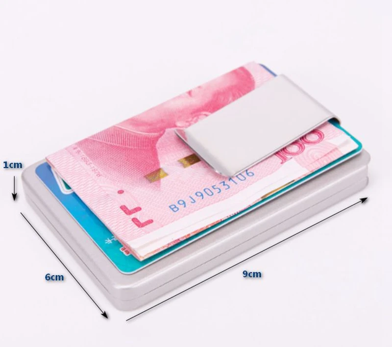 Модные цветные женские и мужские алюминиевые RFID держатели для карт антимагнитного сплава мини-Кошелек Кредитные ID-Карты Чехол тонкий Зажим для доллара кошелек